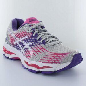 NEW ASICS GEL NIMBUS 17 Womens Light Grey Pink Purple Size 8.5 US 40 EUR Medium